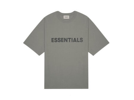 FEAR OF GOD ESSENTIALS 3D Silicon Applique Boxy T-Shirt Gray Flannel/Charcoal