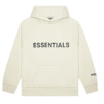 FEAR OF GOD ESSENTIALS Pullover Hoodie Applique Logo Buttercream