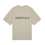 FEAR OF GOD ESSENTIALS 3D-Silicon Applique Boxy T-Shirt Olive Khaki