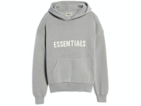 Fear of God Essentials Knit Pullover Hoodie (SS21) Cement/Pebble
